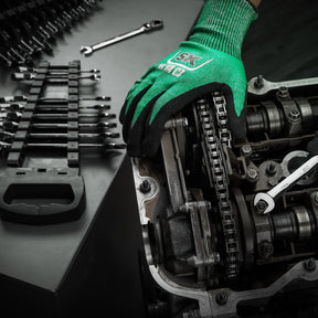 SK Flex-Head Ratcheting Wrench Set, Combination Wrench Set, 25-Piece, SAE 1/4" to 1", Metric 8 to 19mm, 72-Tooth, Premium CR-V Construction, with Rack Organizer