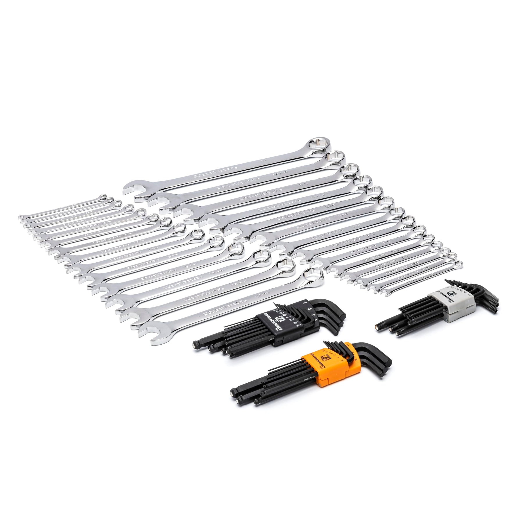 GEARWRENCH 59 Piece 6 Point Combination Wrench and Hex Key Set in Foam Storage Tray - GWMSCWS6SAEMM