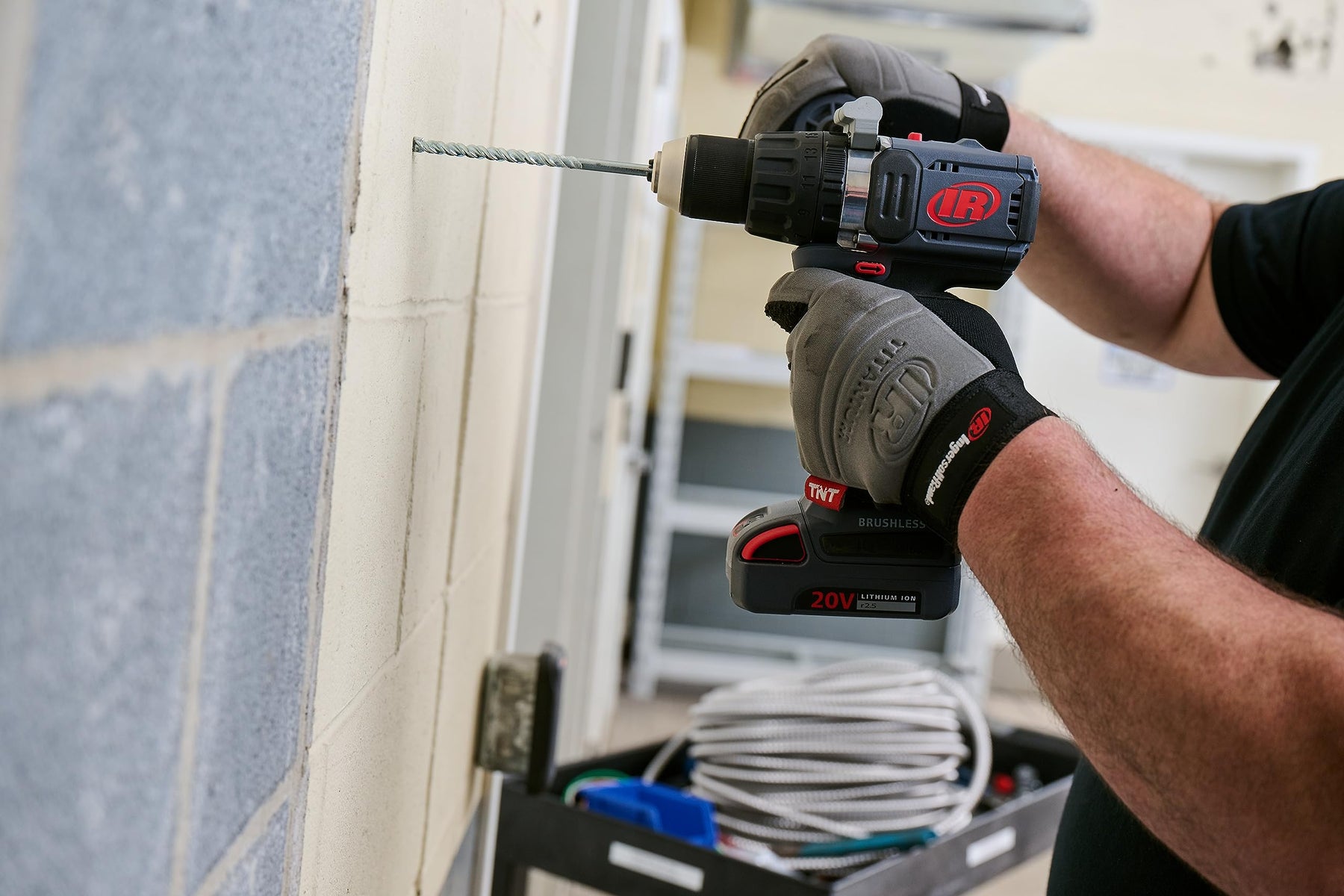 Ingersoll Rand D5241-K22 1/2" 20V Cordless Hammer Drill 2 Battery Kit with the Ingersoll Rand W3111 20V 1/4" Hex Cordless Impact Driver