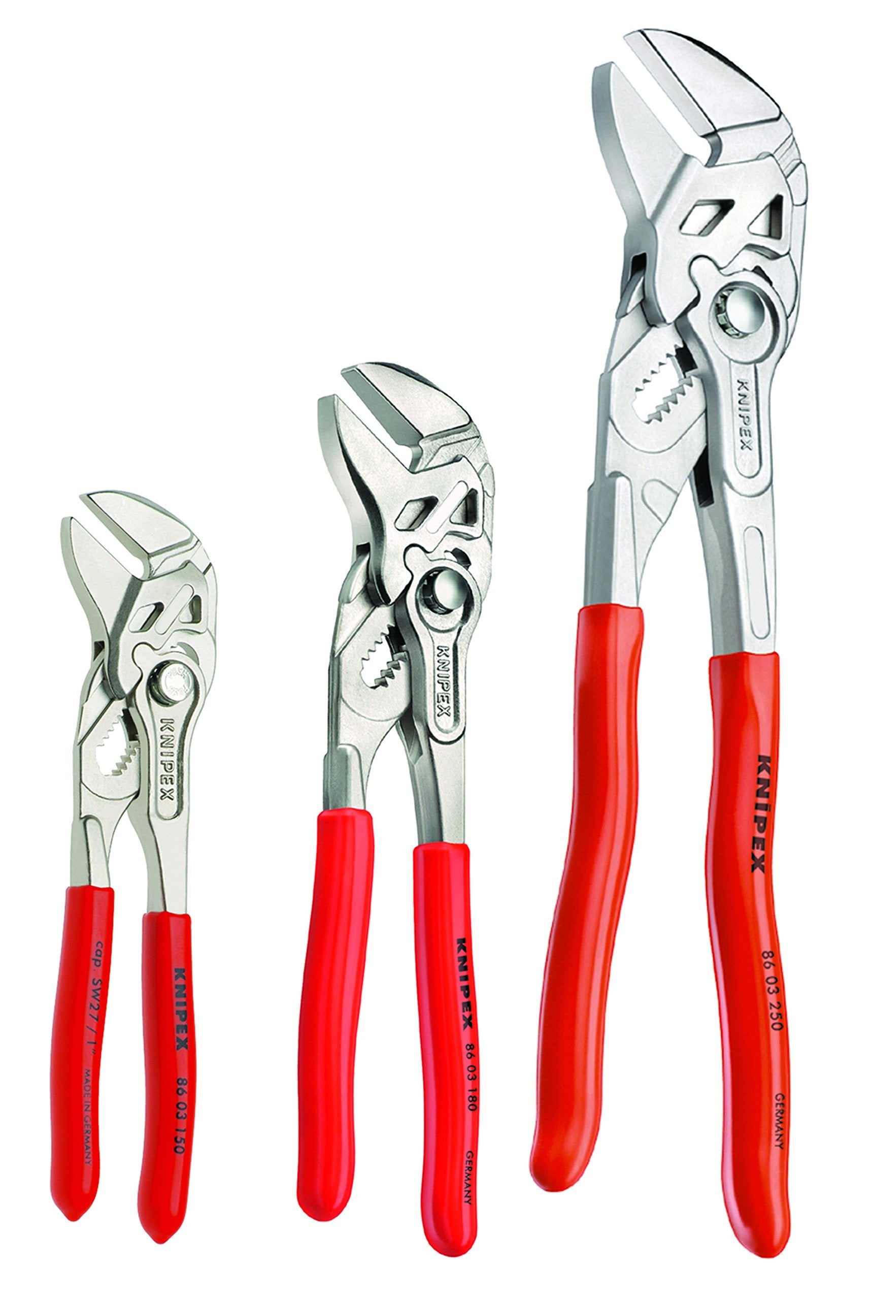 KNIPEX Tools - 3 Piece Cobra Pliers Set (7, 10, & 12) (002006US1) & Piece Pliers Wrench Set (6, 7, 10) (9K008045US)