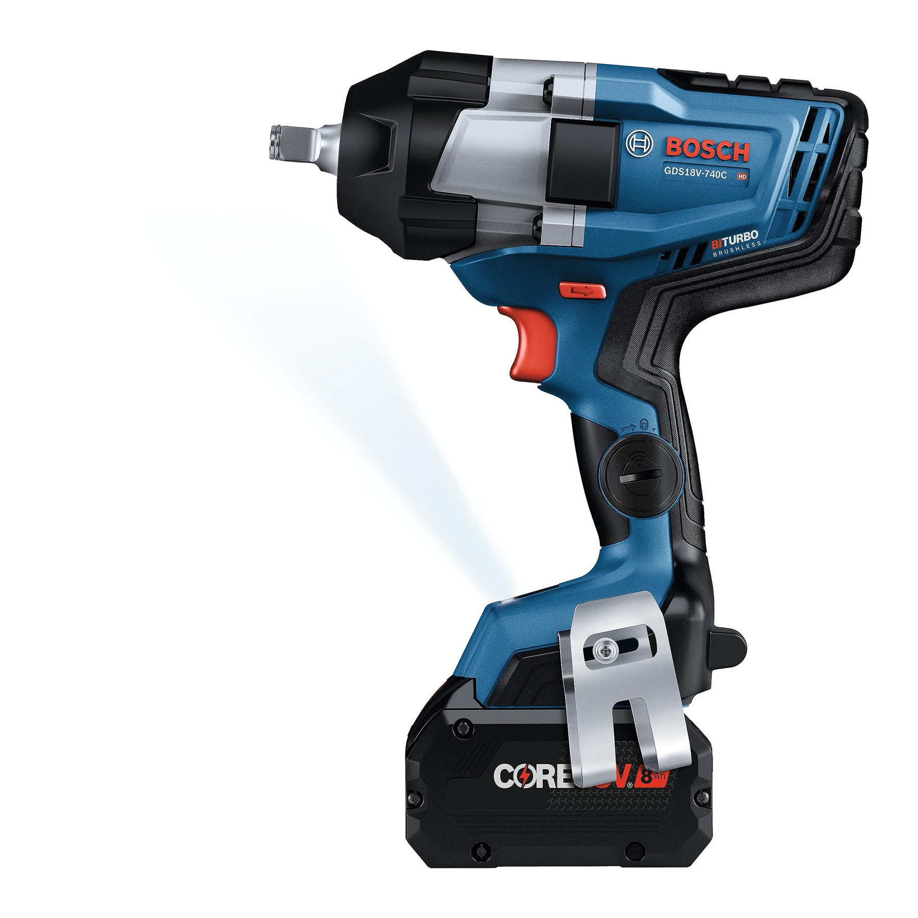BOSCH GDS18V-740CB14 PROFACTOR™ 18V Connected 1/2 In. Impact Wrench Kit with Friction Ring and (1) CORE18V 8 Ah High Power Battery