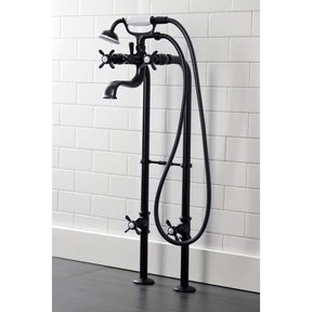 Kingston Brass CCK246K0 Essex Freestanding Clawfoot Tub Faucet Package with Supply Line, Matte Black