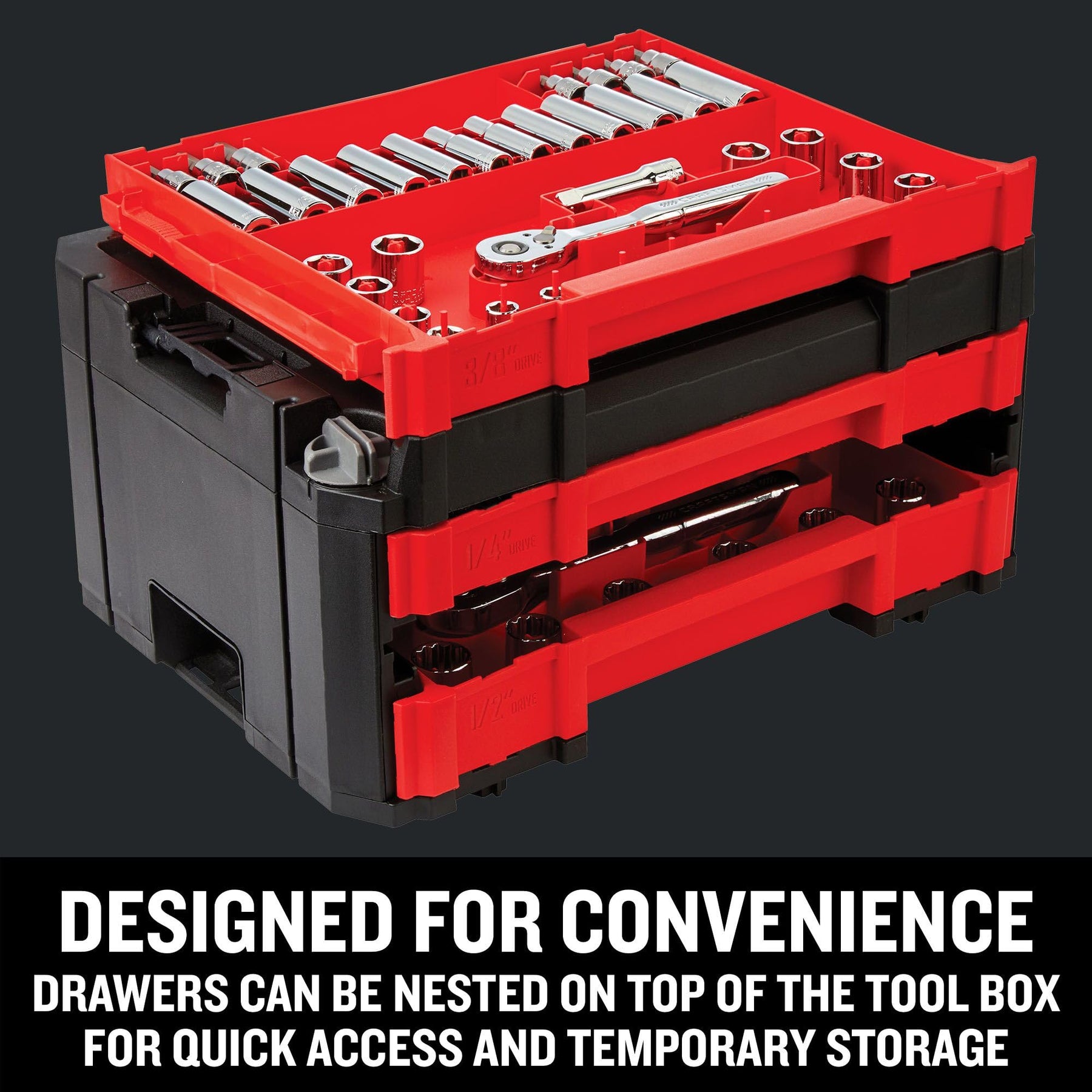 Craftsman 262-Piece Mechanic Tool Set with 3-Drawer VERSASTACK Tool Box, SAE and Metric Socket Set with Combination Wrenches and Spark Plug Sockets (CMMT45309)