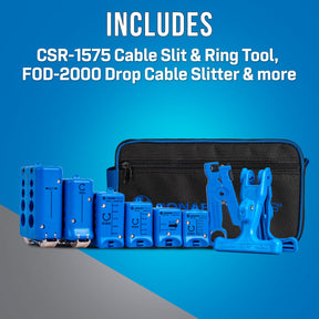 Jonard Tools TK-108 Fiber Optic Mid Span Slit & Ring Tool Kit (1.2 mm-18.2 mm)