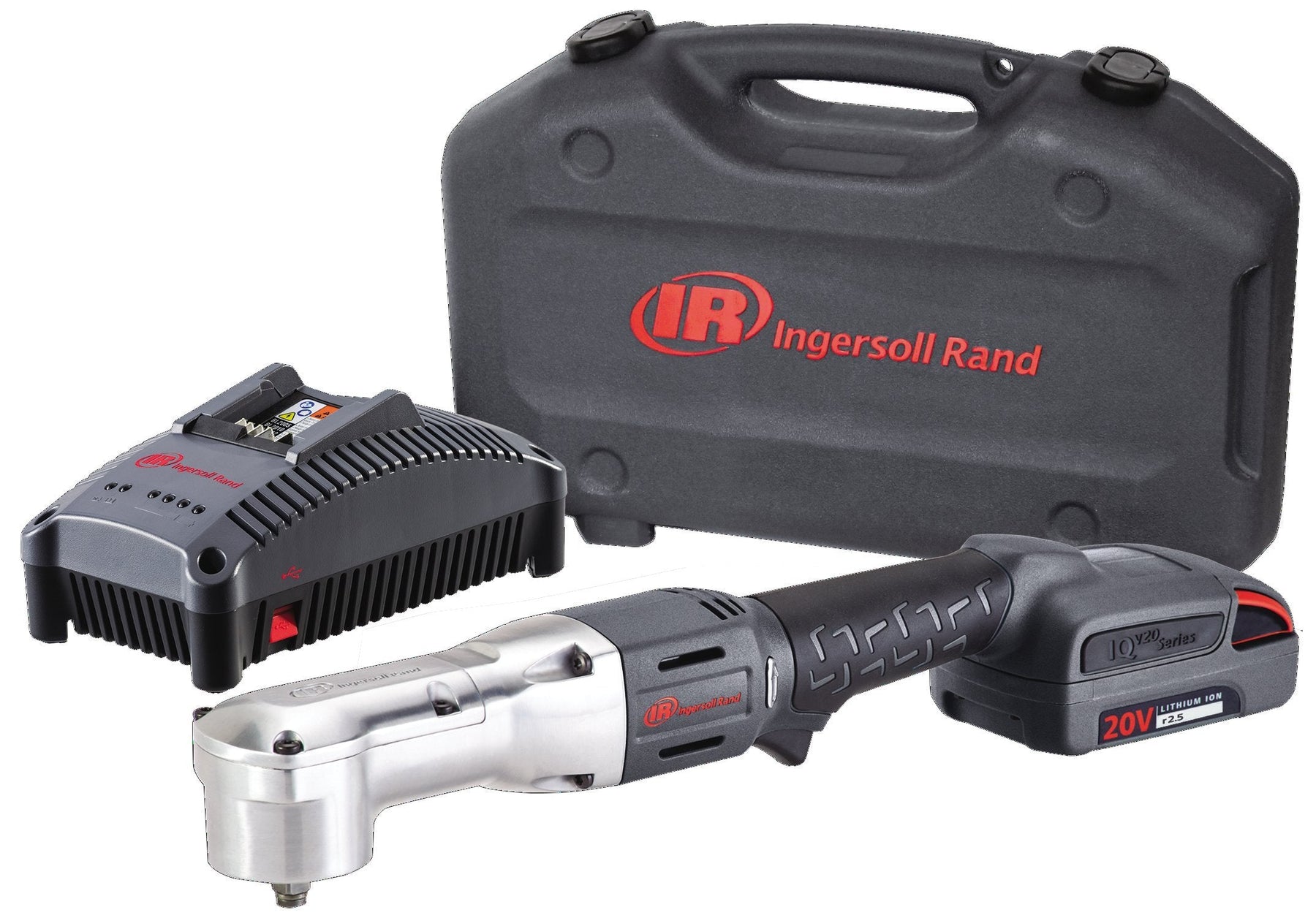 Ingersoll Rand W5330-K12 3/8" 20V Angle Cordless Impact Wrench 1 Battery Kit, 180 ft-lb Torque, Friction Ring Retainer