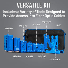 Jonard Tools TK-108 Fiber Optic Mid Span Slit & Ring Tool Kit (1.2 mm-18.2 mm)