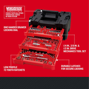 Craftsman 262-Piece Mechanic Tool Set with 3-Drawer VERSASTACK Tool Box, SAE and Metric Socket Set with Combination Wrenches and Spark Plug Sockets (CMMT45309)