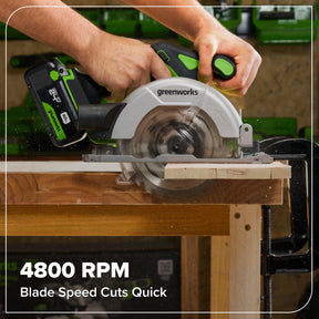 Greenworks 24V Cordless Brushless 8PCs Combo, Drill+Impact Driver+Circular Saw+Recip Saw+Jig Saw+Sander+Flashlight+Oscillating Tool (2) 2.0Ah+4.0Ah Batteries (24,000mAh Power Bank) 65W USB-C Charger