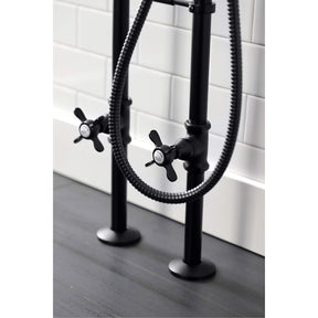 Kingston Brass CCK246K0 Essex Freestanding Clawfoot Tub Faucet Package with Supply Line, Matte Black