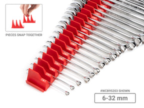 TEKTON Combination Wrench Set with Modular Organizers, 46-Piece (1/4-1-1/4 in., 6-32 mm) | WCB95303