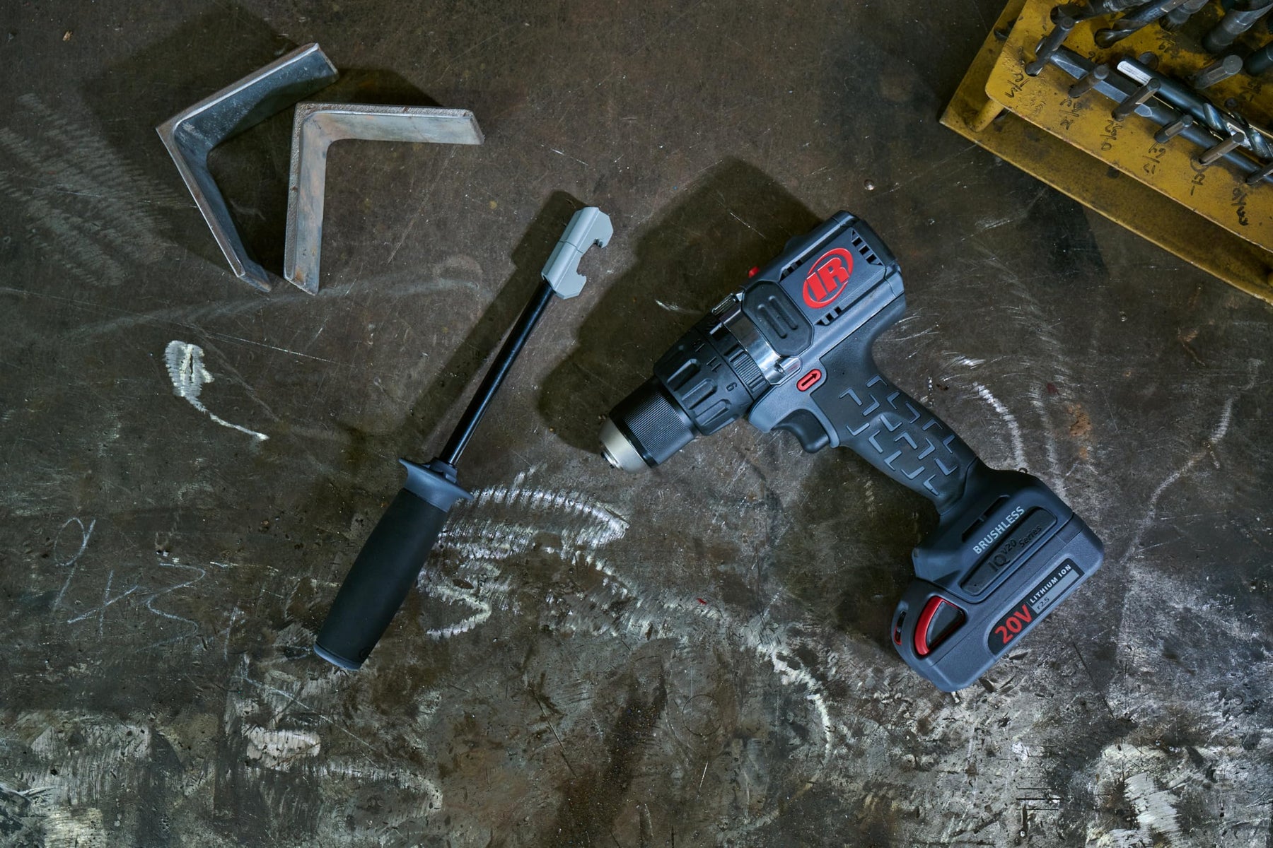 Ingersoll Rand D5241-K22 1/2" 20V Cordless Hammer Drill 2 Battery Kit with the Ingersoll Rand W3111 20V 1/4" Hex Cordless Impact Driver