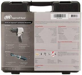Ingersoll Rand 2317G 1/2" Air Impact Wrench and 3/8" Air ratchet Combination Kit, incl 5-piece Socket Set, Carrying case
