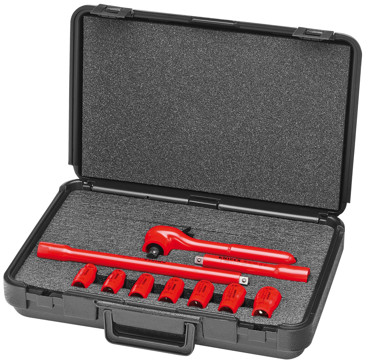 KNIPEX Tools - 98 99 11 S3 Insulated Socket Wrench Set, 10 pc. (989911S3)